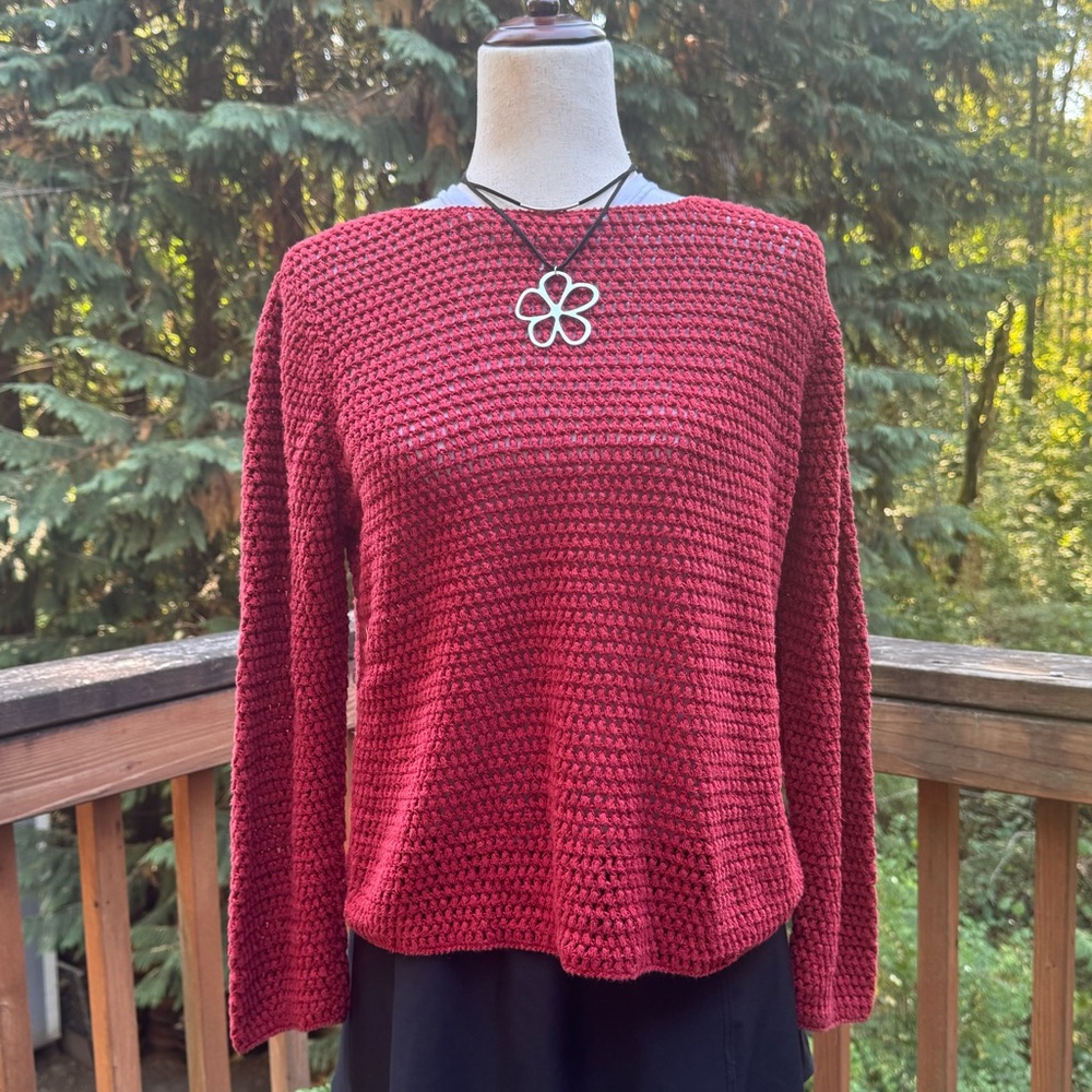 Lauren Ralph Lauren Red Knit Top